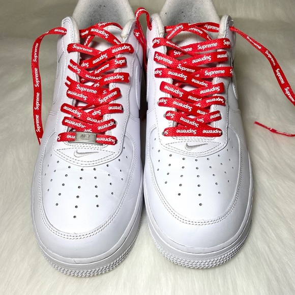 Supreme Nike Air Force 1 Sneakers Low Mini Box Logo White - Picture 4 of 10